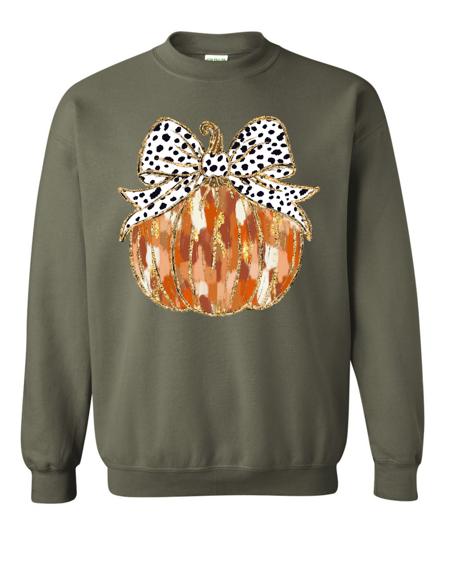 Gold Coquette Pumpkin Sweatshirt