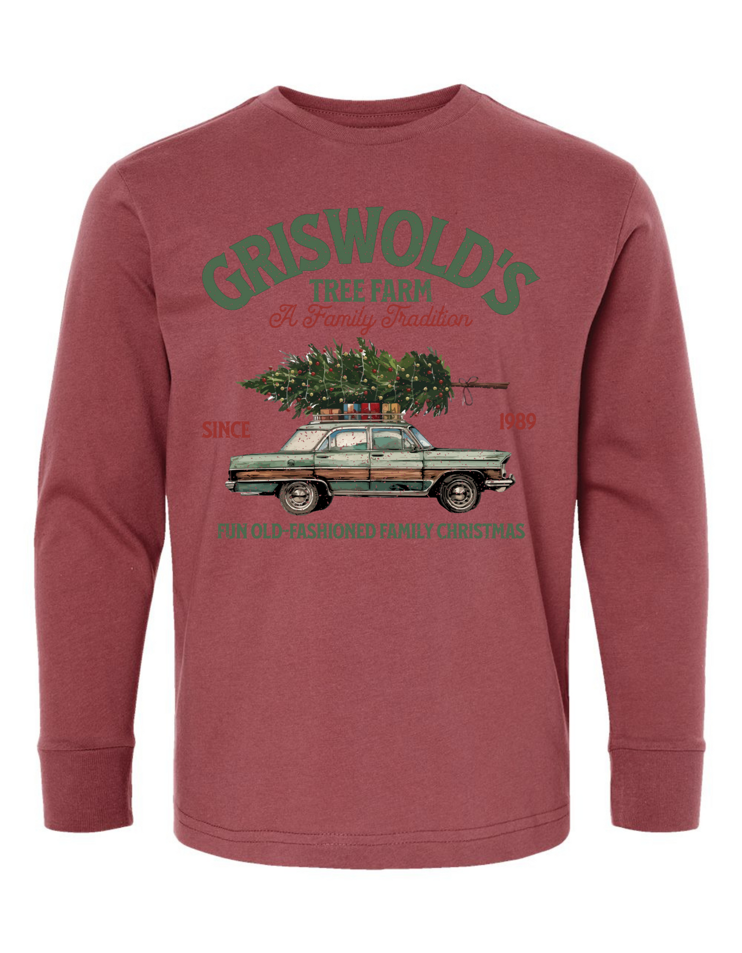 Old Fashion Griswold Christmas Long Sleeve Specialty Tee