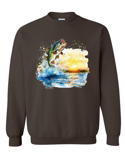 Watercolor Bass Sweatshirt Sweatshirt