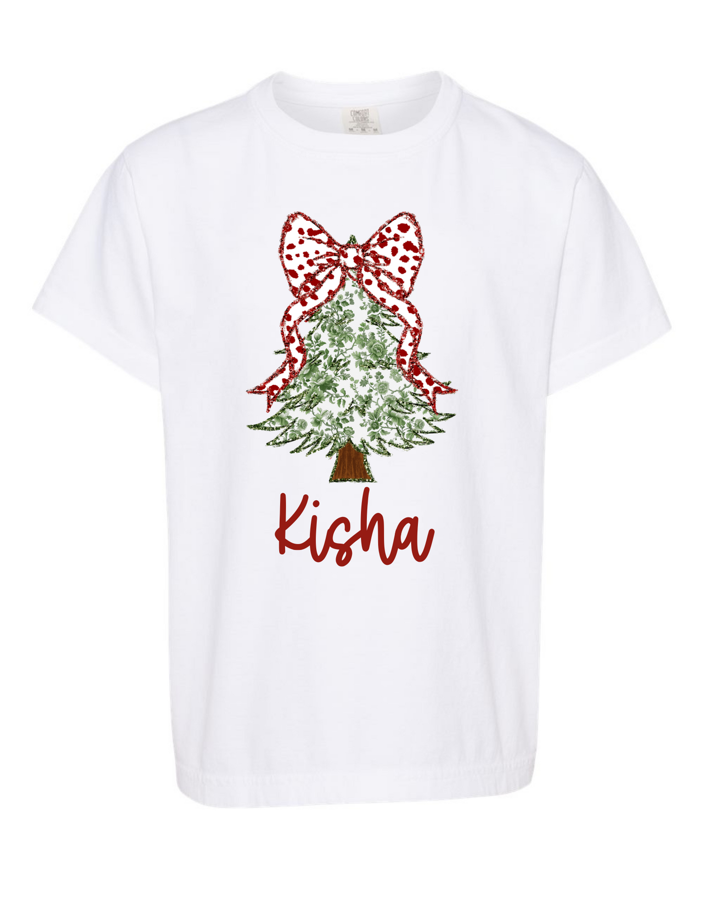 Christmas Tree Coquette Comfort Color Tee