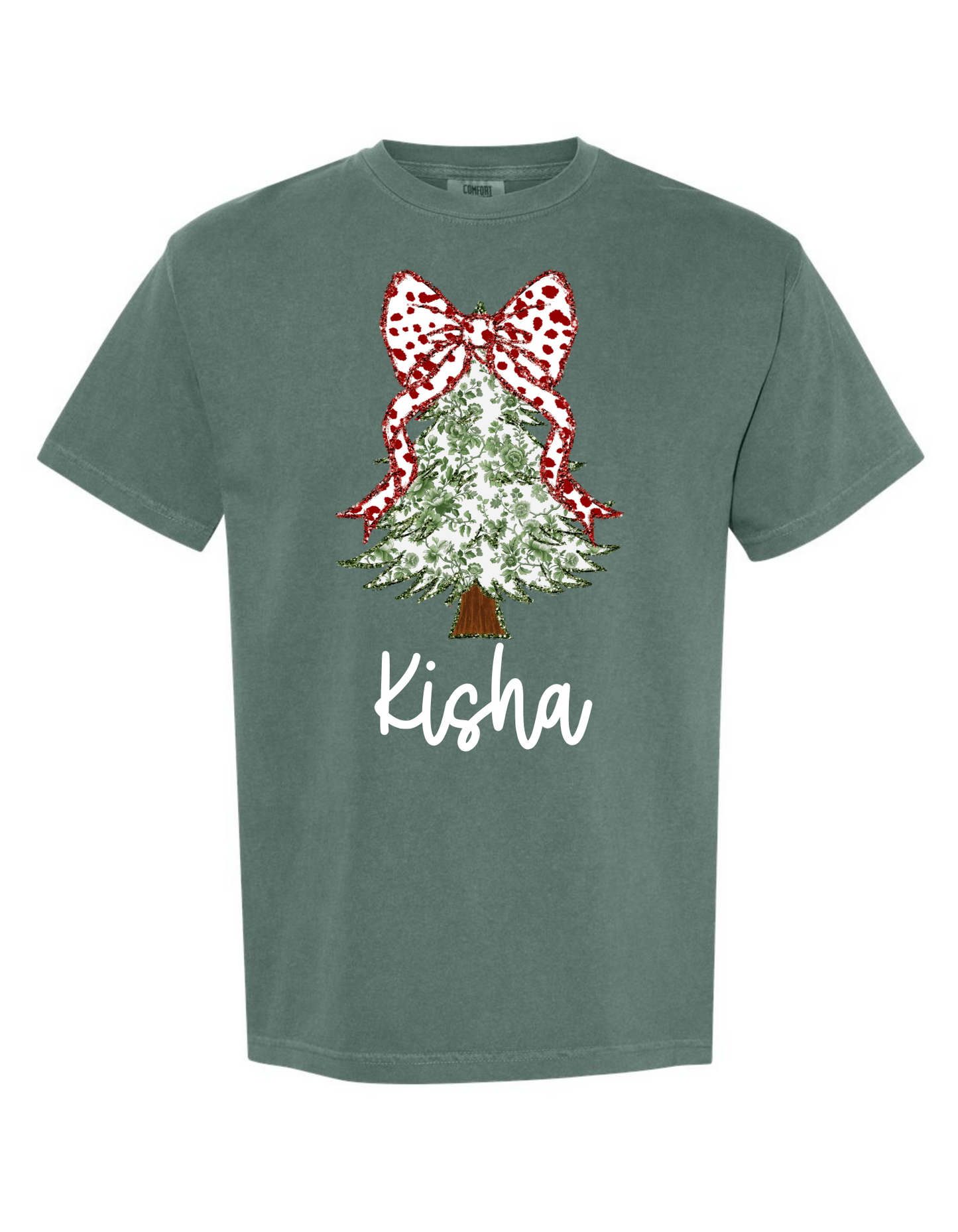 Christmas Tree Coquette Comfort Color Tee