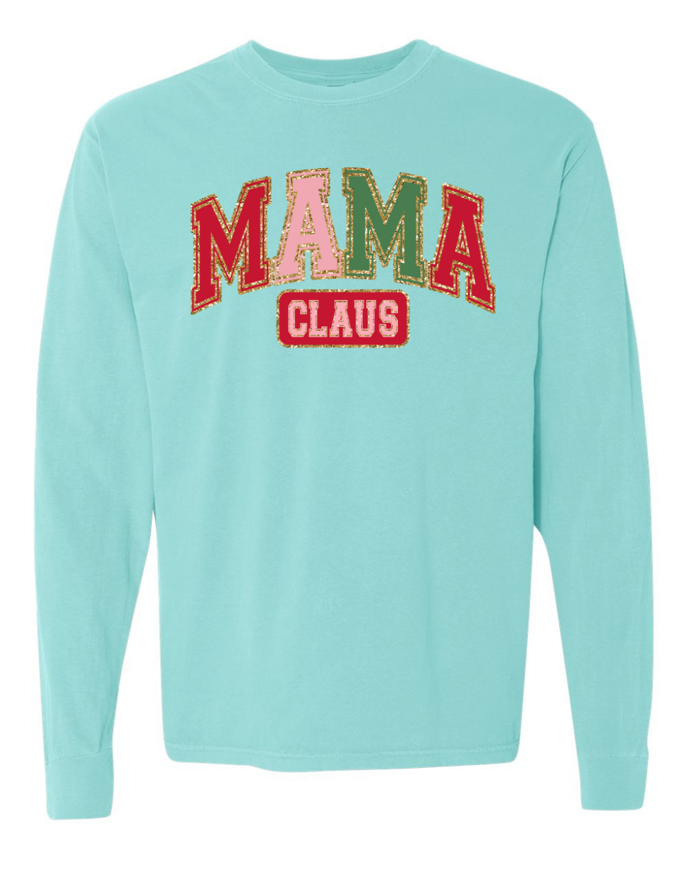 Mama Claus Long Sleeve Comfort Color Tee