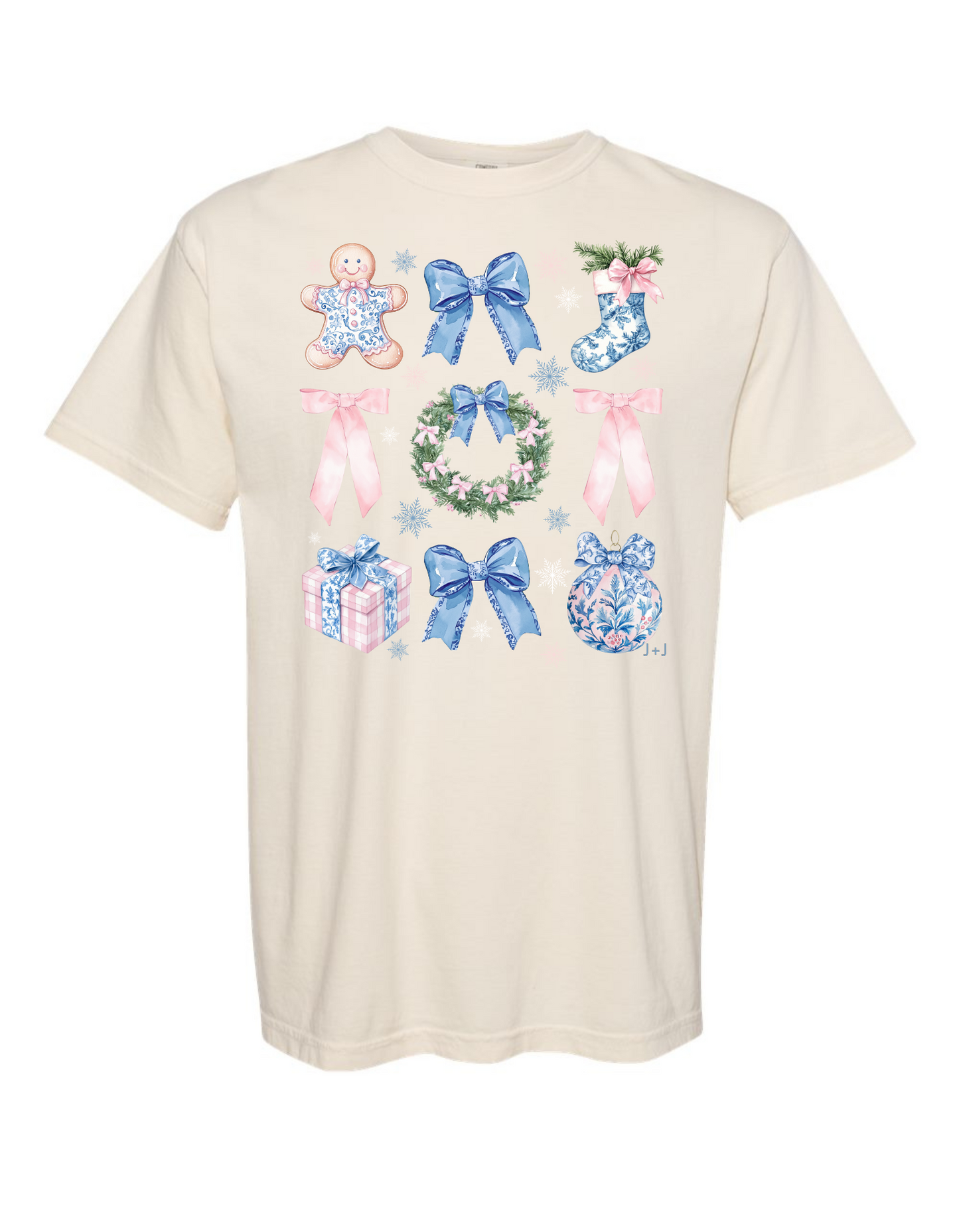 Chinoiserie Christmas Coquette Comfort Color Tee