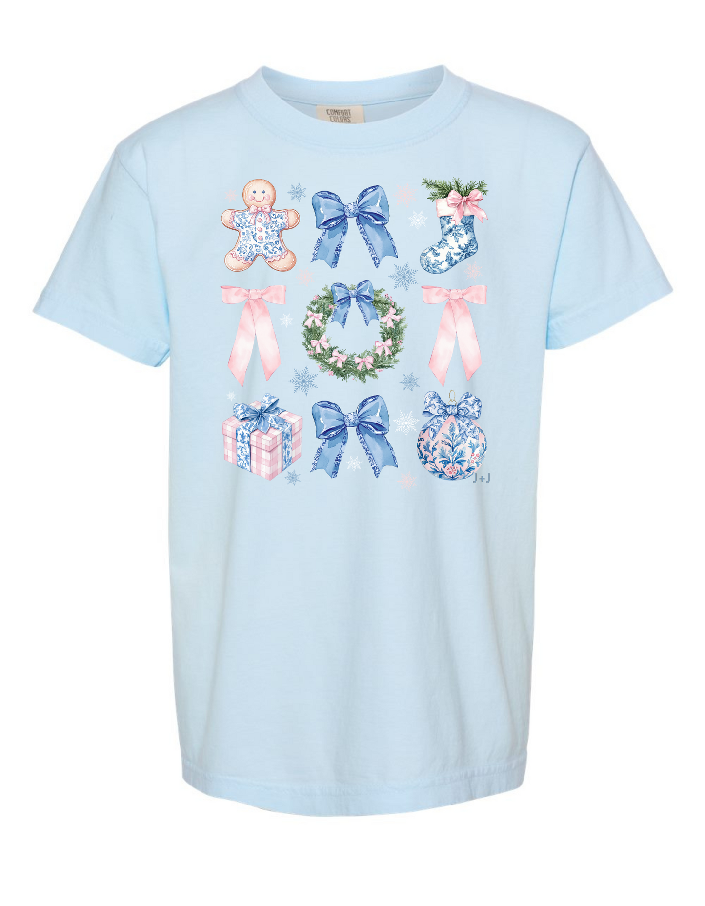 Chinoiserie Christmas Coquette Comfort Color Tee