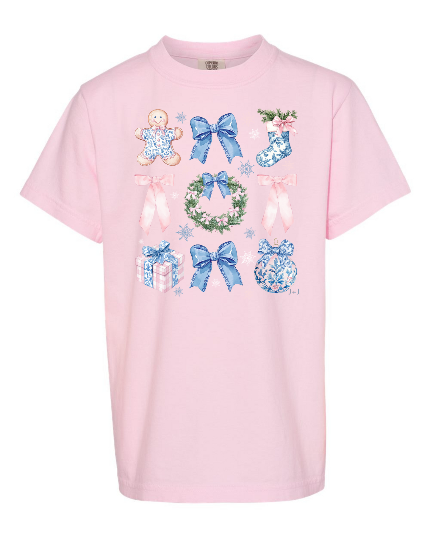 Chinoiserie Christmas Coquette Comfort Color Tee