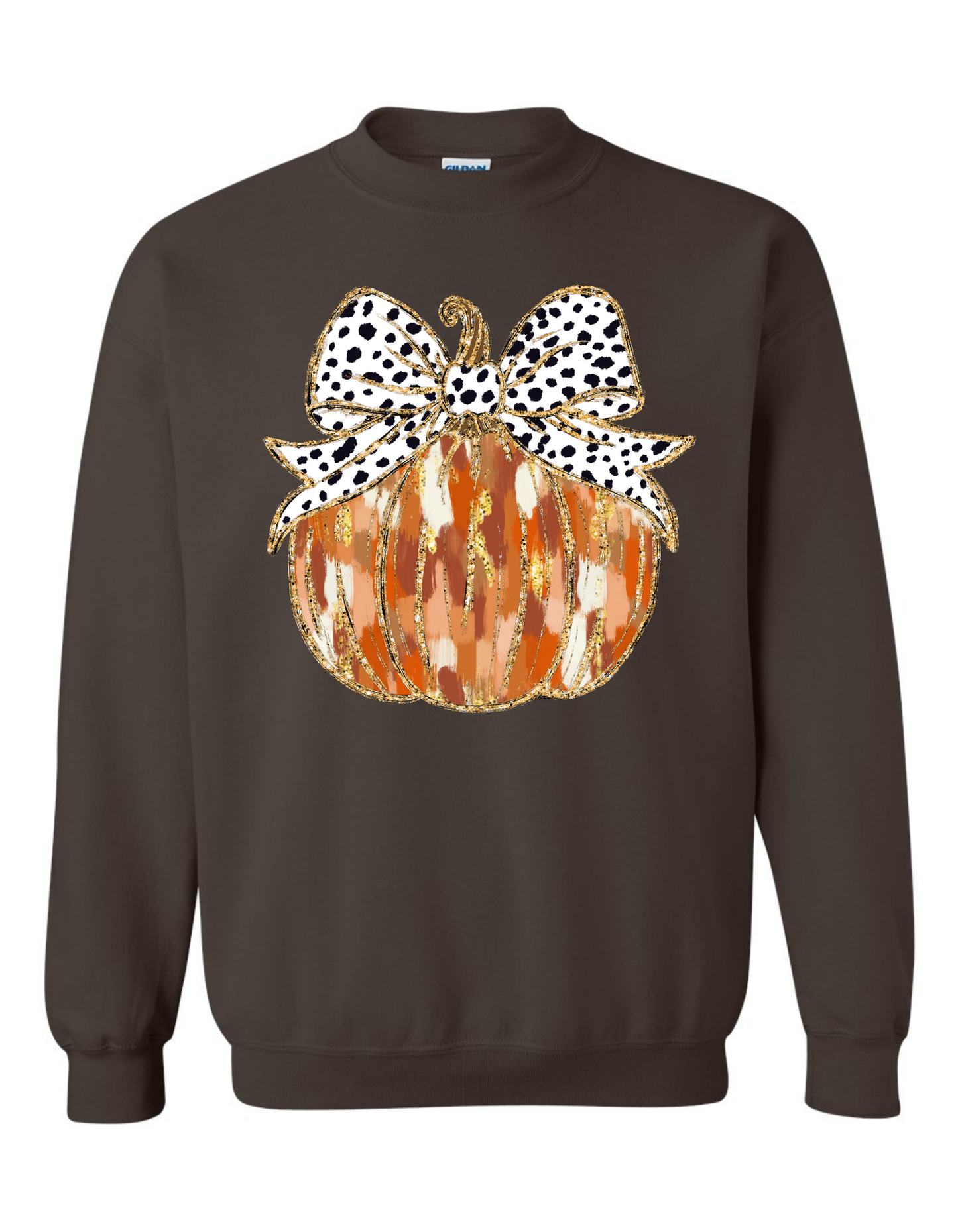 Gold Coquette Pumpkin Sweatshirt