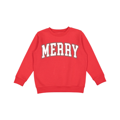 Merry Varsity Letter Graphic Sweatshirt