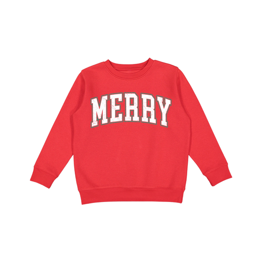 Merry Varsity Letter Graphic Sweatshirt