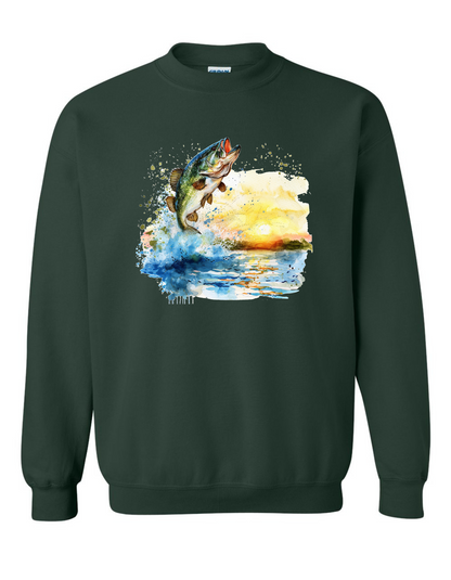 Watercolor Bass Sweatshirt Sweatshirt