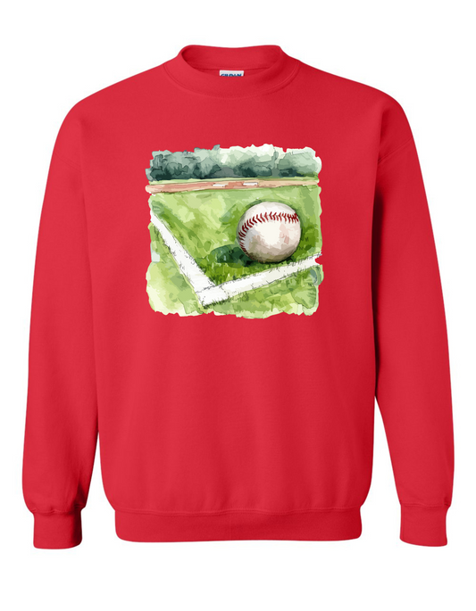 Watercolor Baseball Sweatshirt