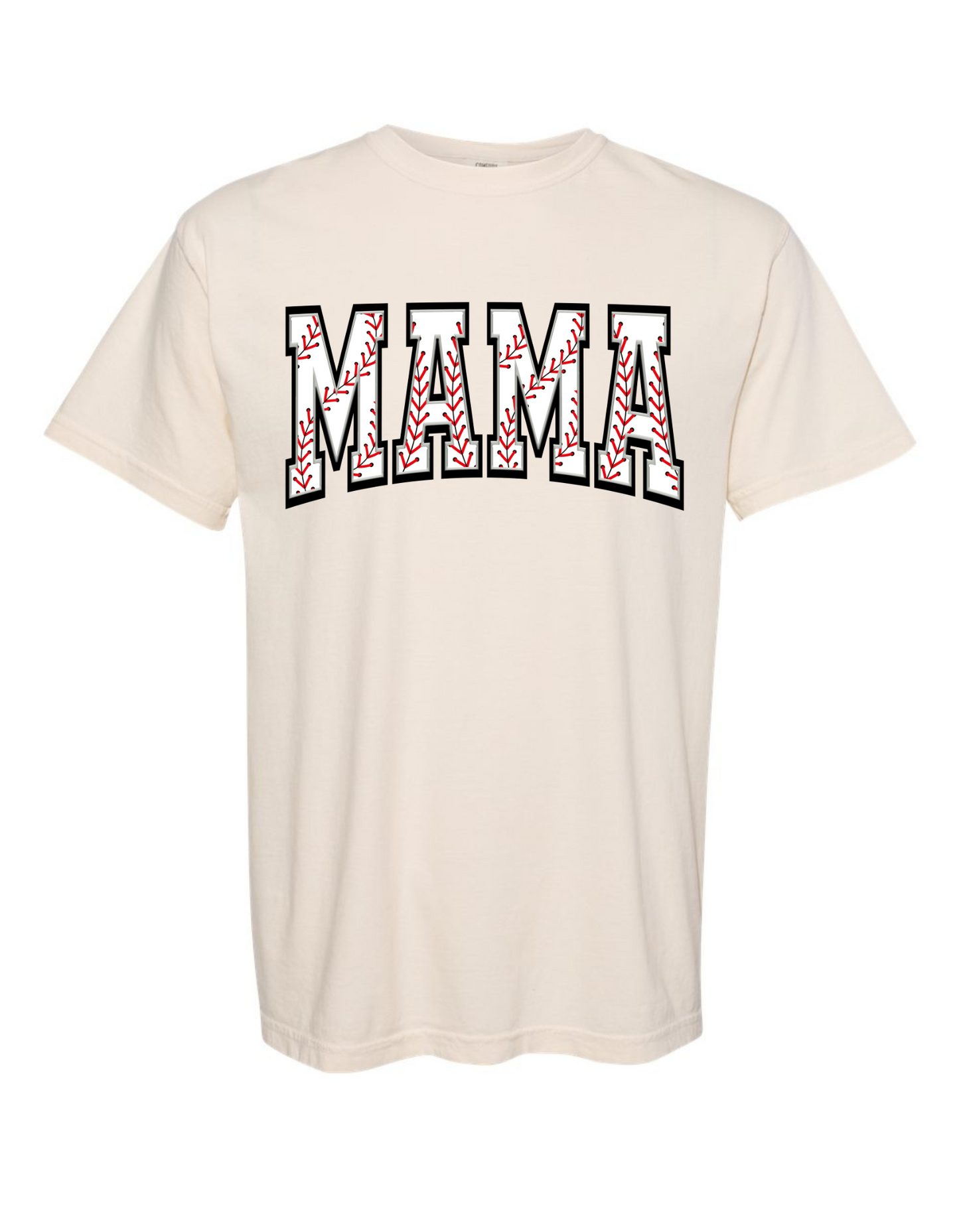 Baseball Laces Mama Comfort Color Tee