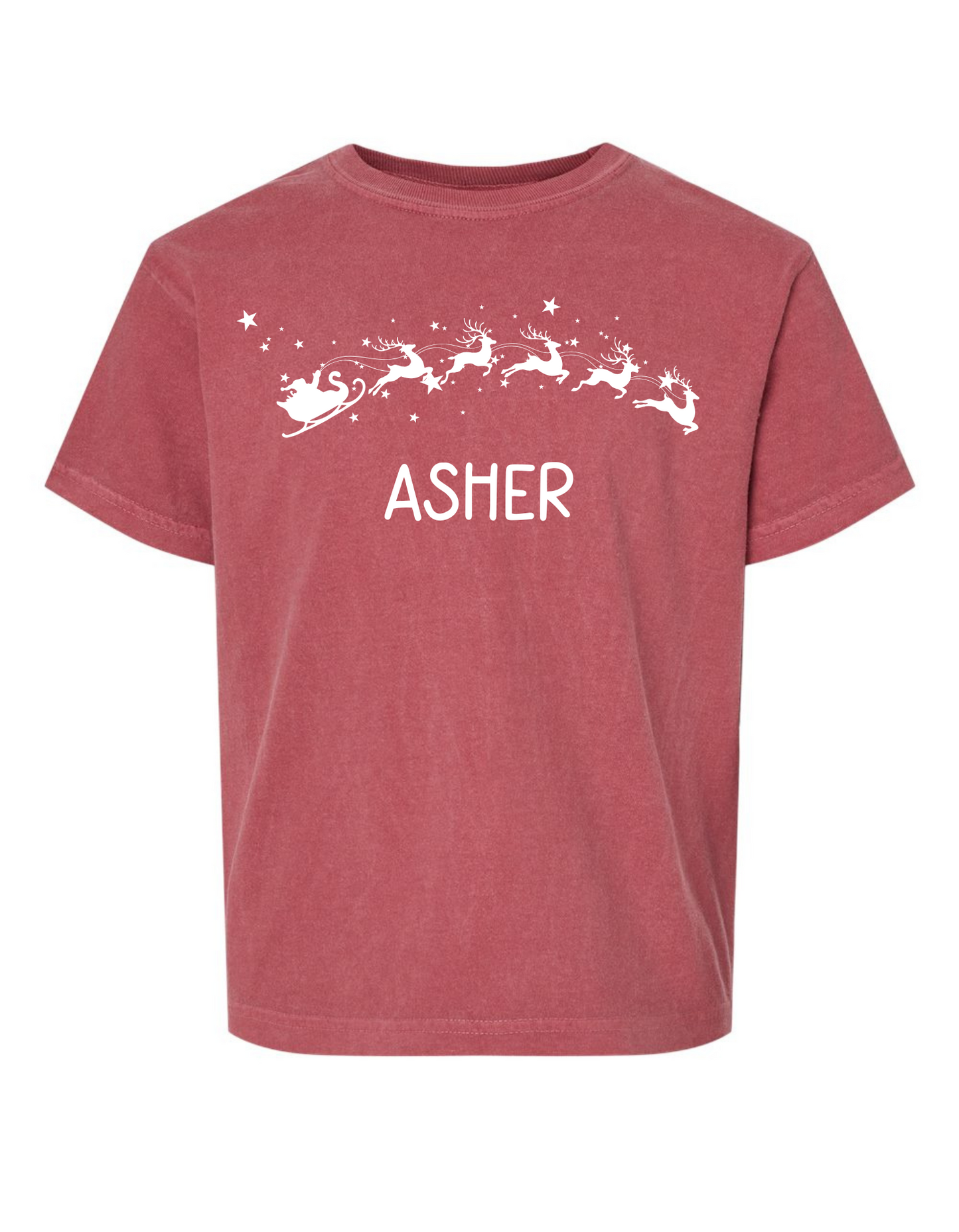 Simple Santa's Sleigh Comfort Color Tee