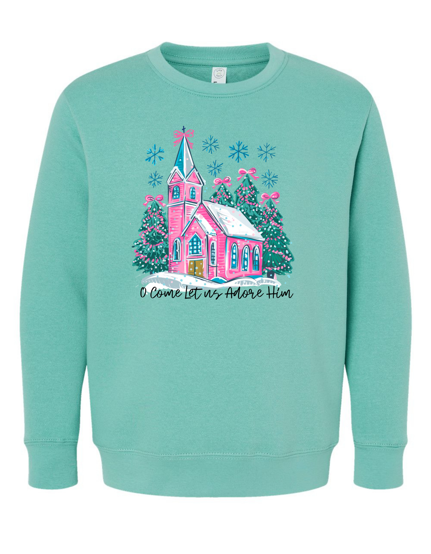 Christmas Pink Church Sweatshirt