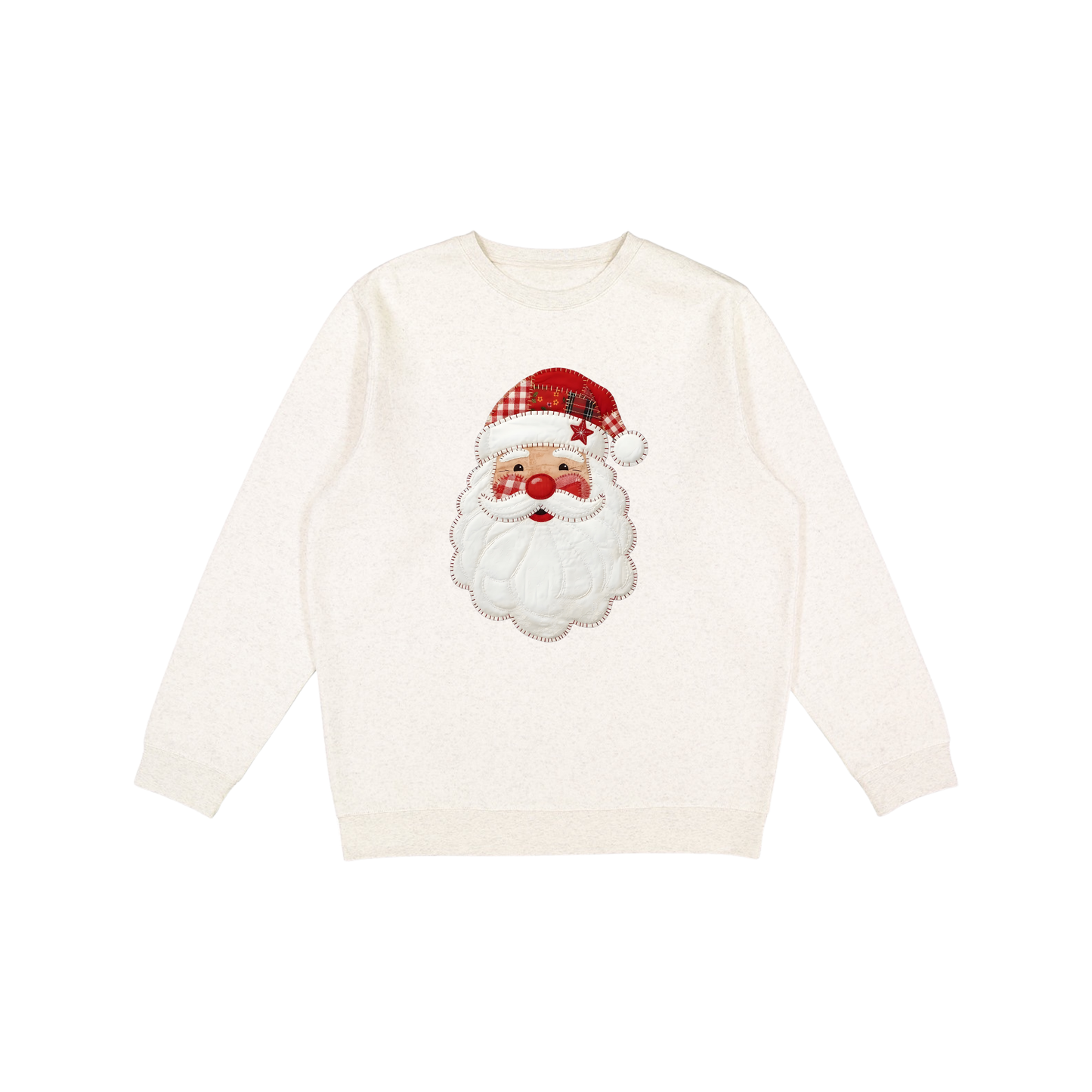 Quilted Santa Graphic Sweatshirt
