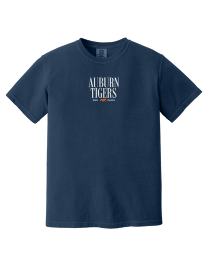 Jax and James Auburn Tigers Embroidered Tee Southern Lifestyle Apparel