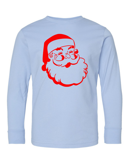 Simple Red Santa Long Sleeve Specialty Tee