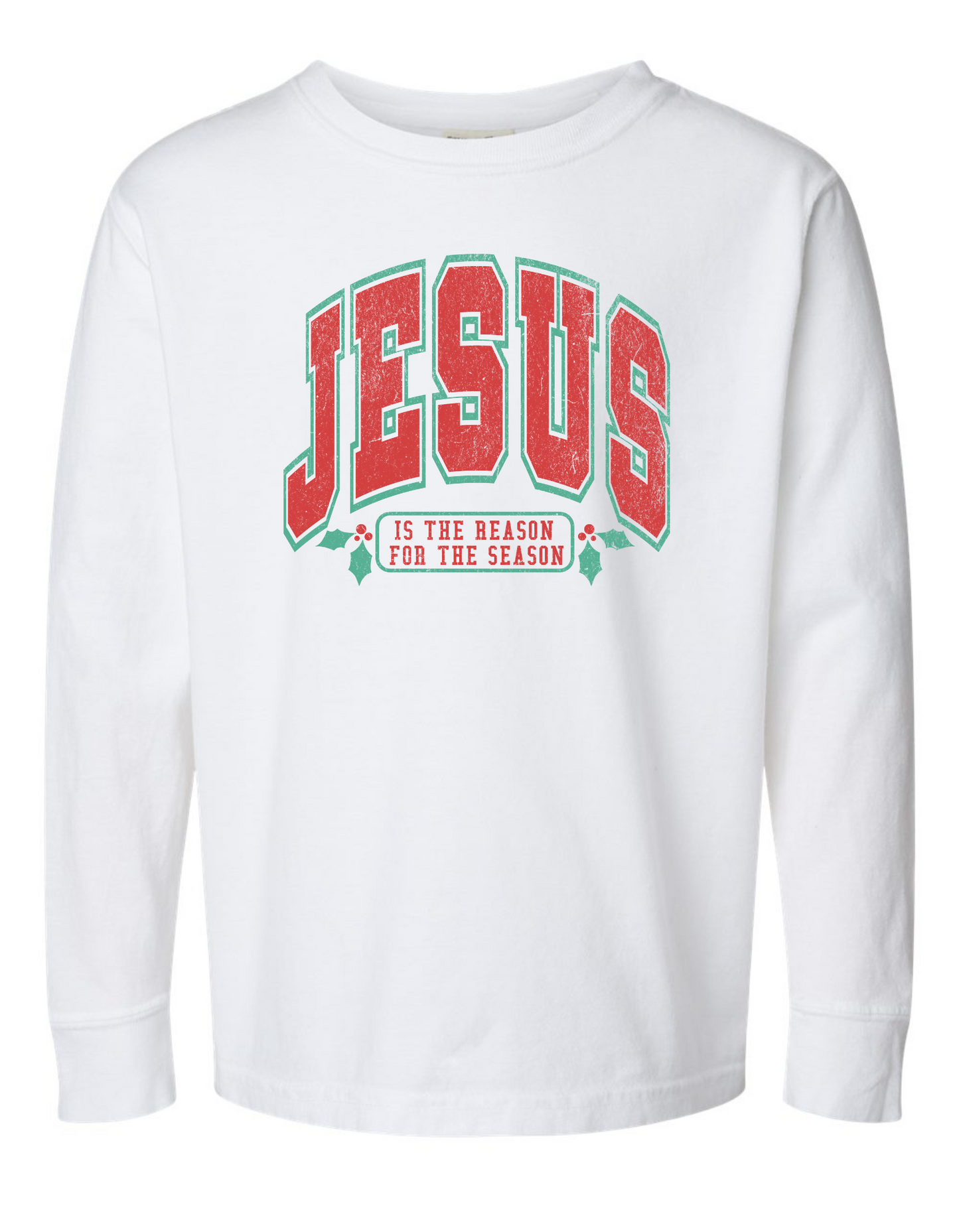 JESUS is the Reason for the Season Long Sleeve Comfort Colors + ComfortWash Tee