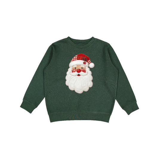 Quilted Santa Graphic Sweatshirt