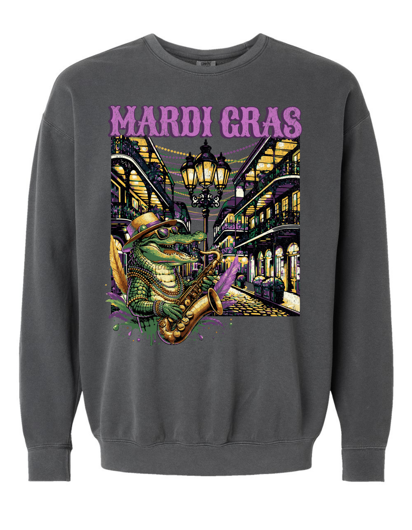 Mardi Gras Gator Sweatshirt