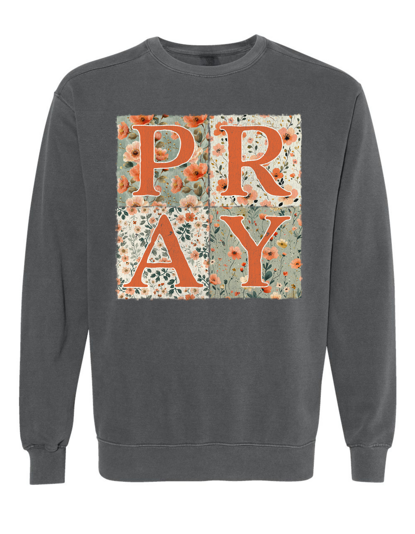 PRAY Floral Patchwork Sweatshirt