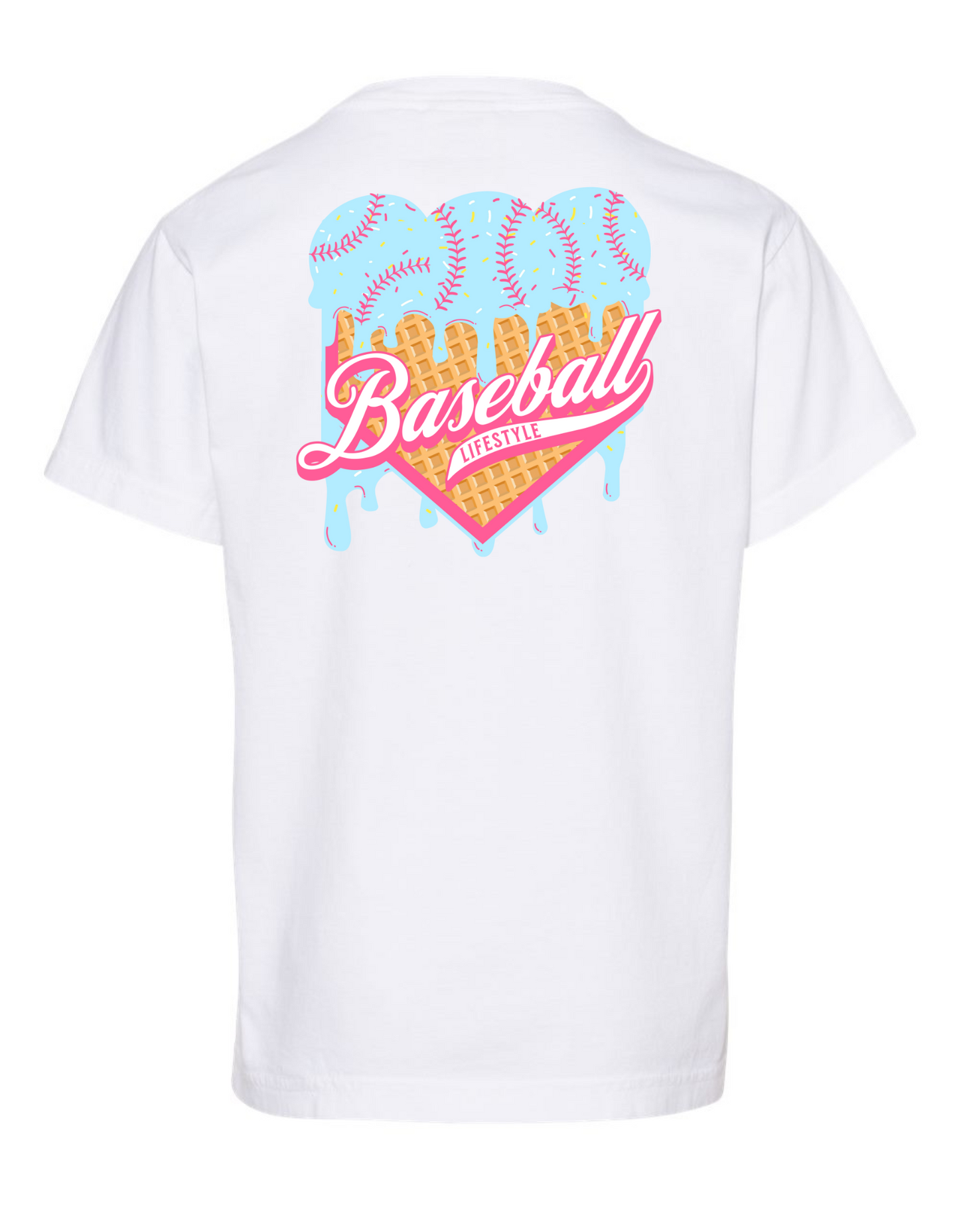 Blue Baseball Lifestyle Comfort Color Tee