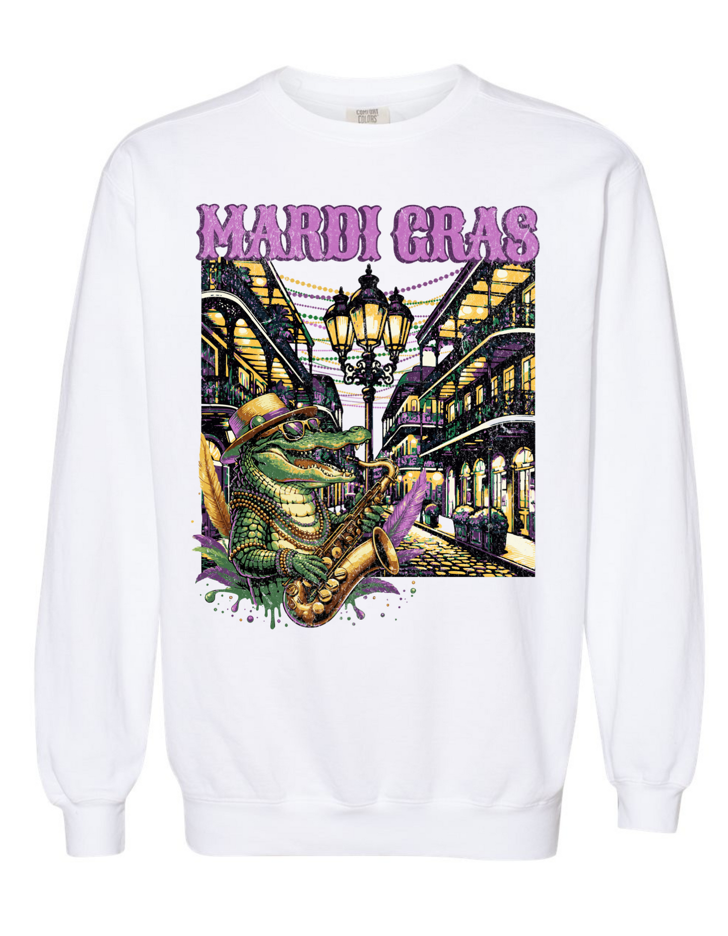 Mardi Gras Gator Sweatshirt