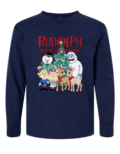 Rudolph the Red-Nosed Reindeer Long Sleeve Comfort Colors + ComfortWash Tee