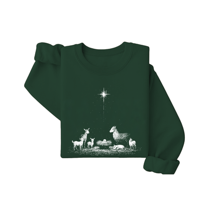 Silent Night Nativity Scene Sweatshirt