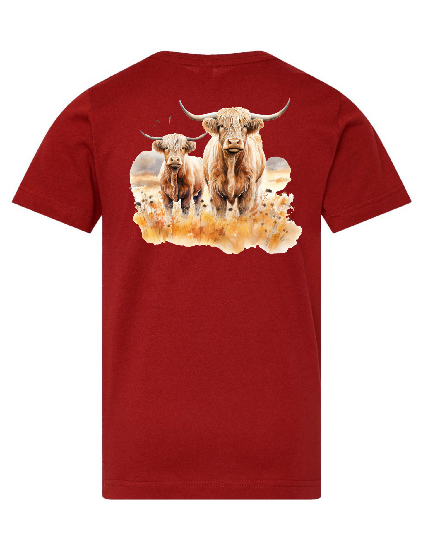 Watercolor Highland Cattle Specialty Tee