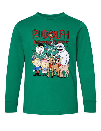 Rudolph the Red-Nosed Reindeer Long Sleeve Comfort Colors + ComfortWash Tee