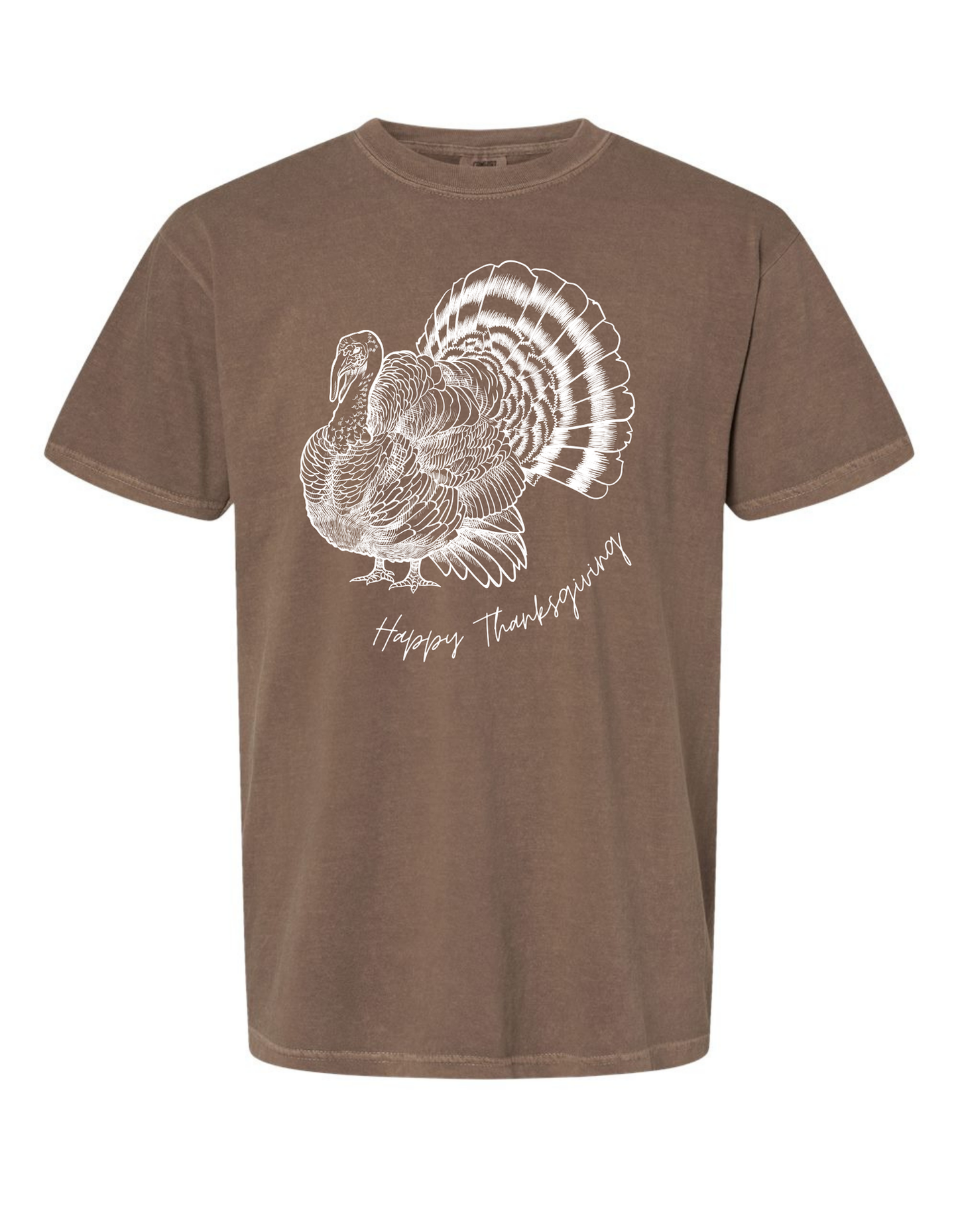 Happy Thanksgiving Turkey Comfort Color Tee (Sweatshirts available)