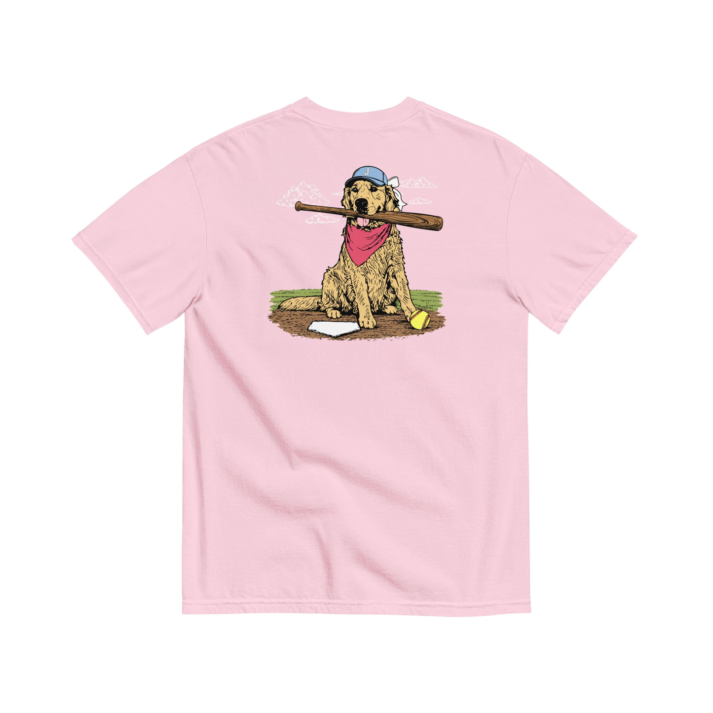 Jax and James Softball Pup Pocket Tee Southern Lifestyle Apparel