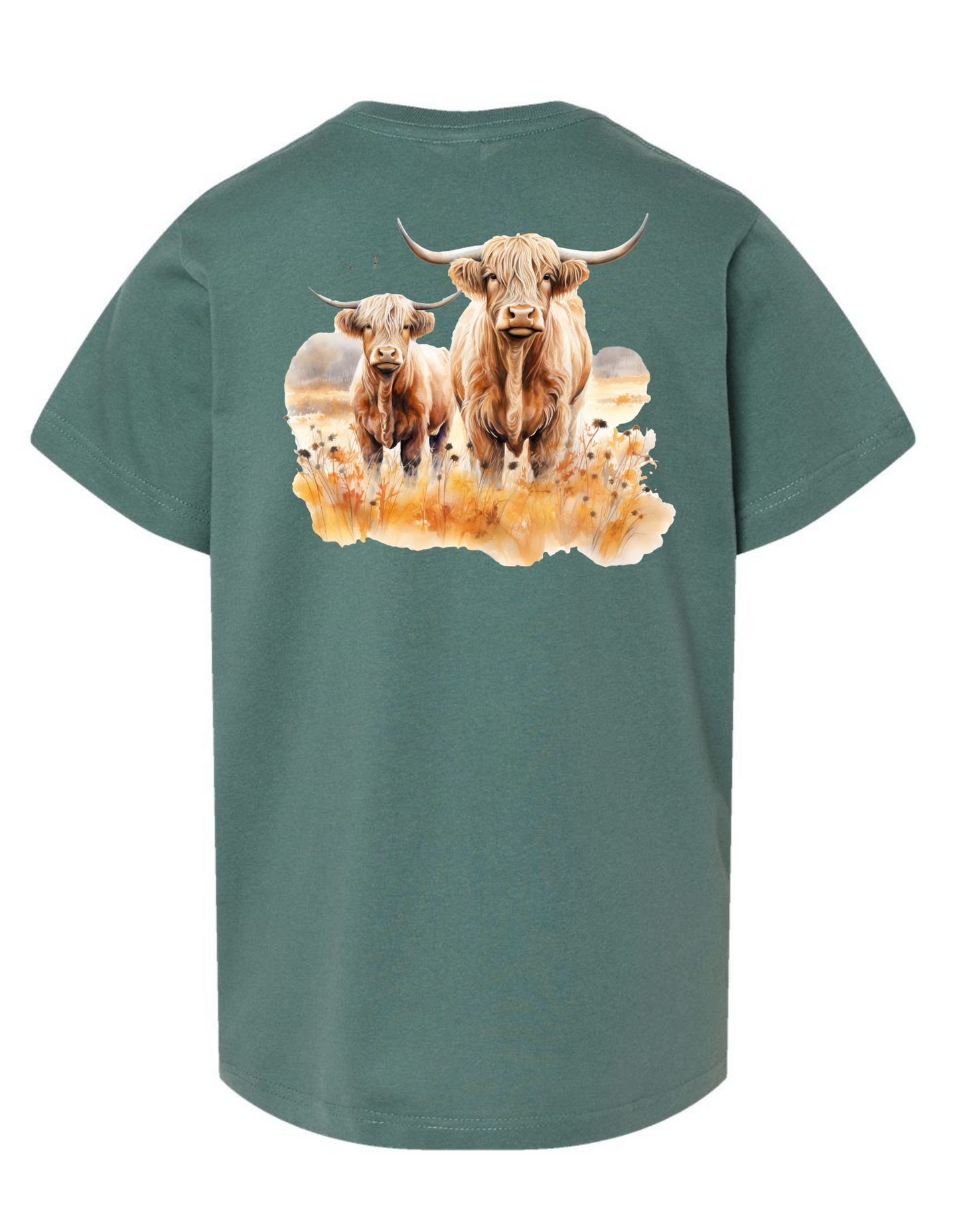 Watercolor Highland Cattle Specialty Tee