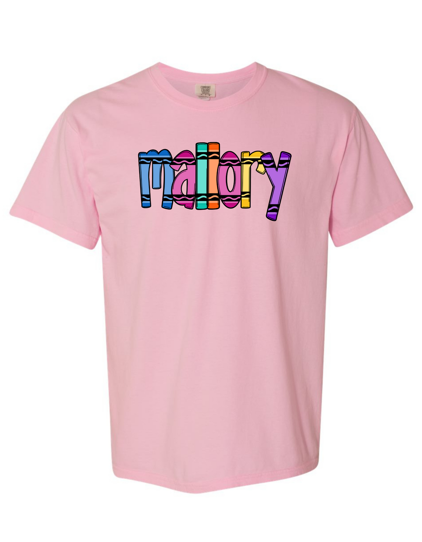 Custom Crayon Name Comfort Color Tee