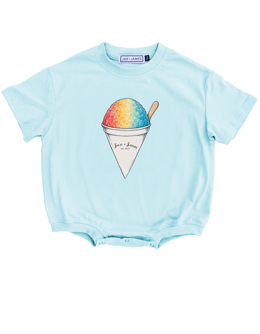 Rainbow Snow Cone Bubble Romper