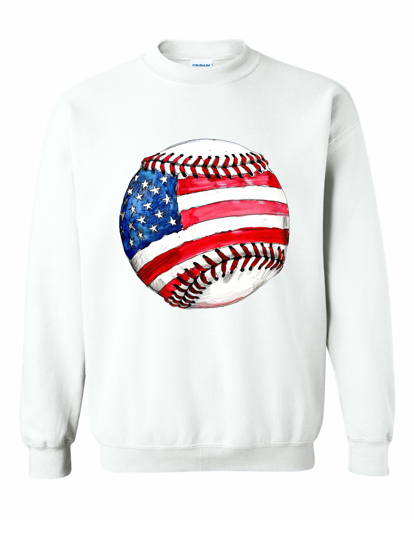 American Flag Baseball Sweatshirt