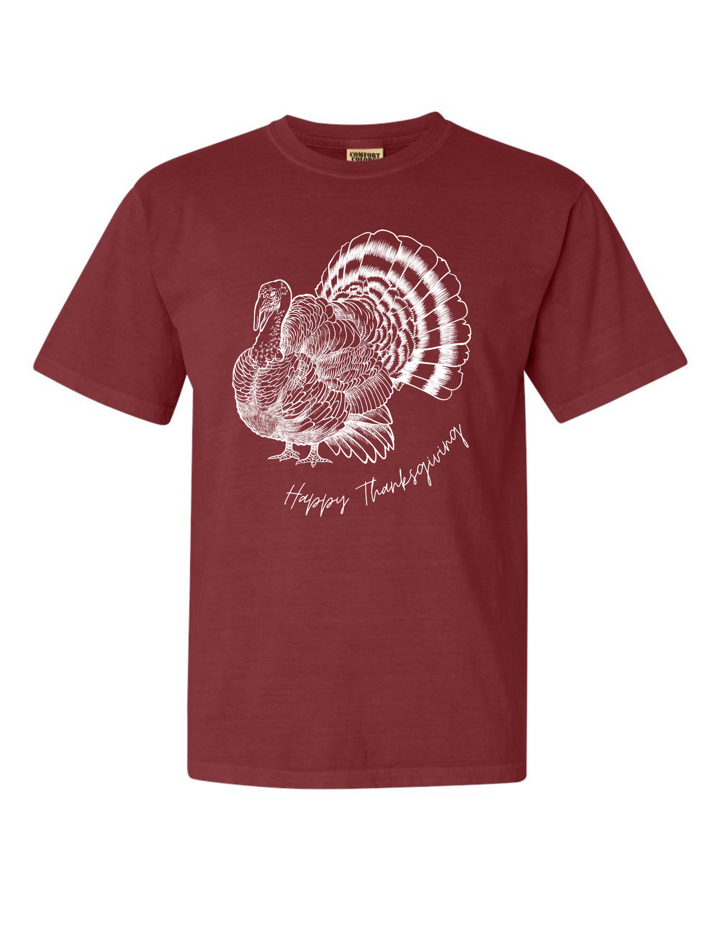 Happy Thanksgiving Turkey Comfort Color Tee (Sweatshirts available)