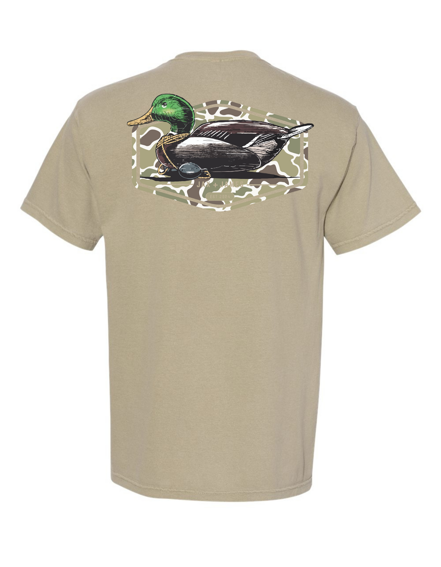 Camo Duck Decoy Comfort Color Pocket Tee