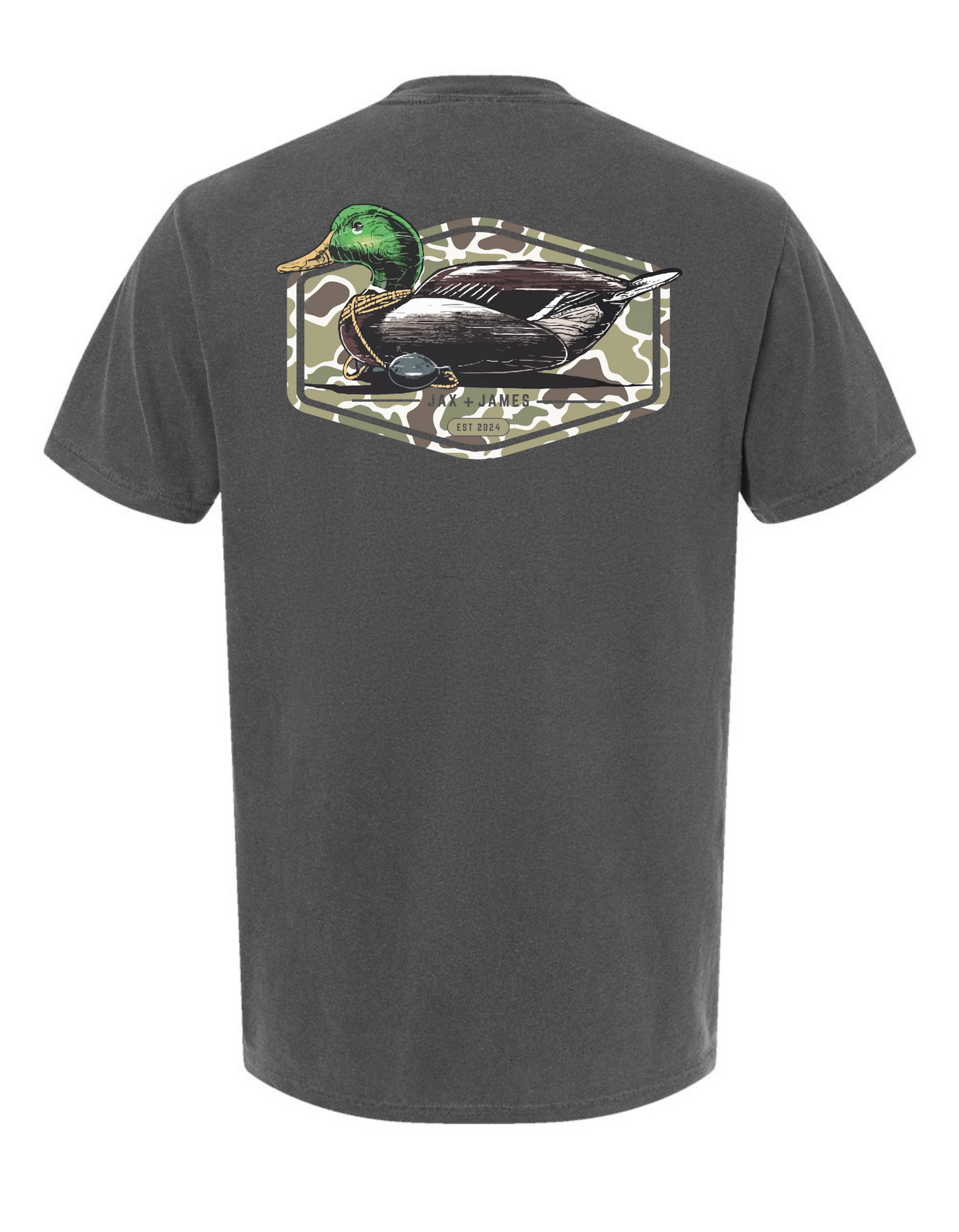 Camo Duck Decoy Comfort Color Pocket Tee