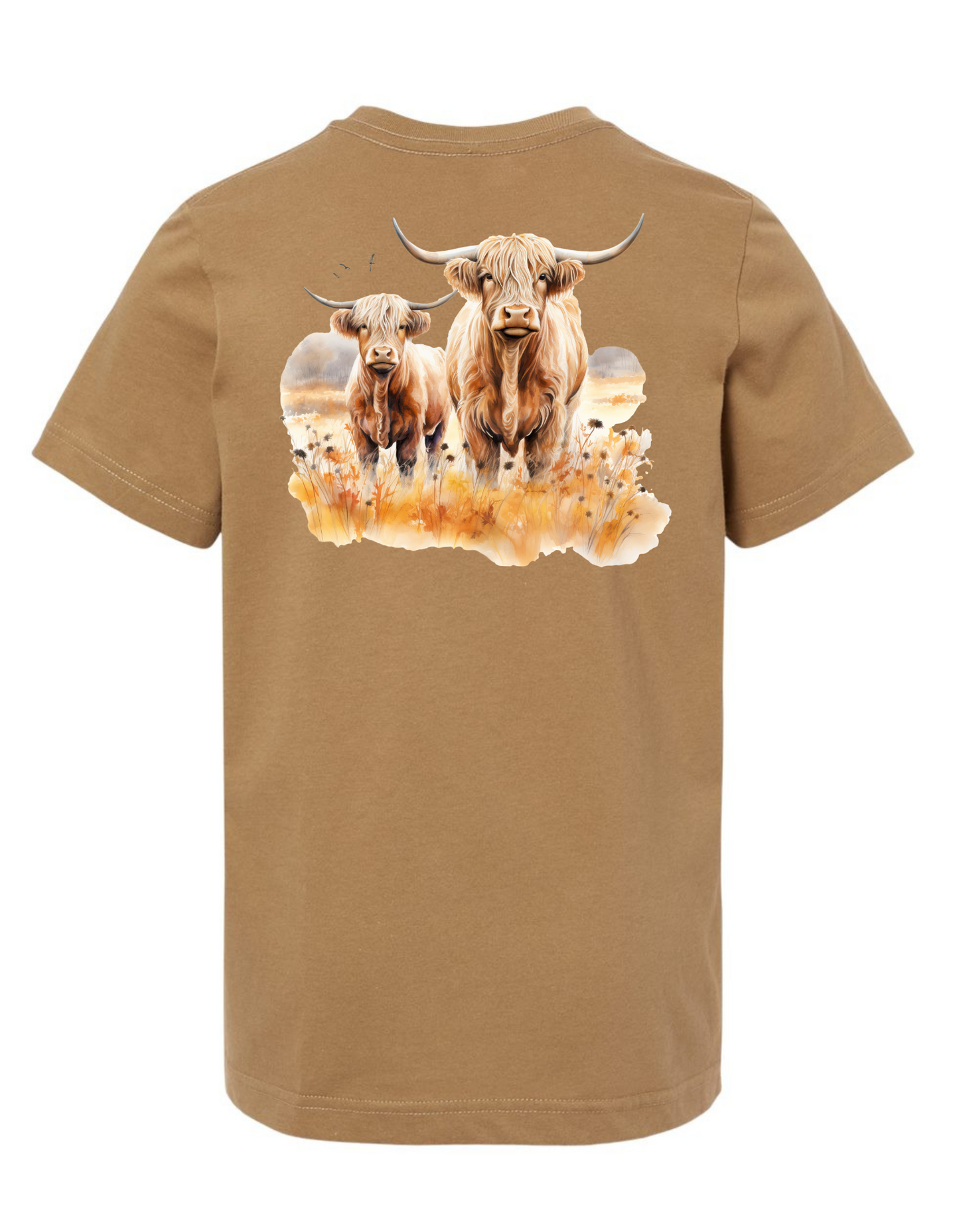 Watercolor Highland Cattle Specialty Tee