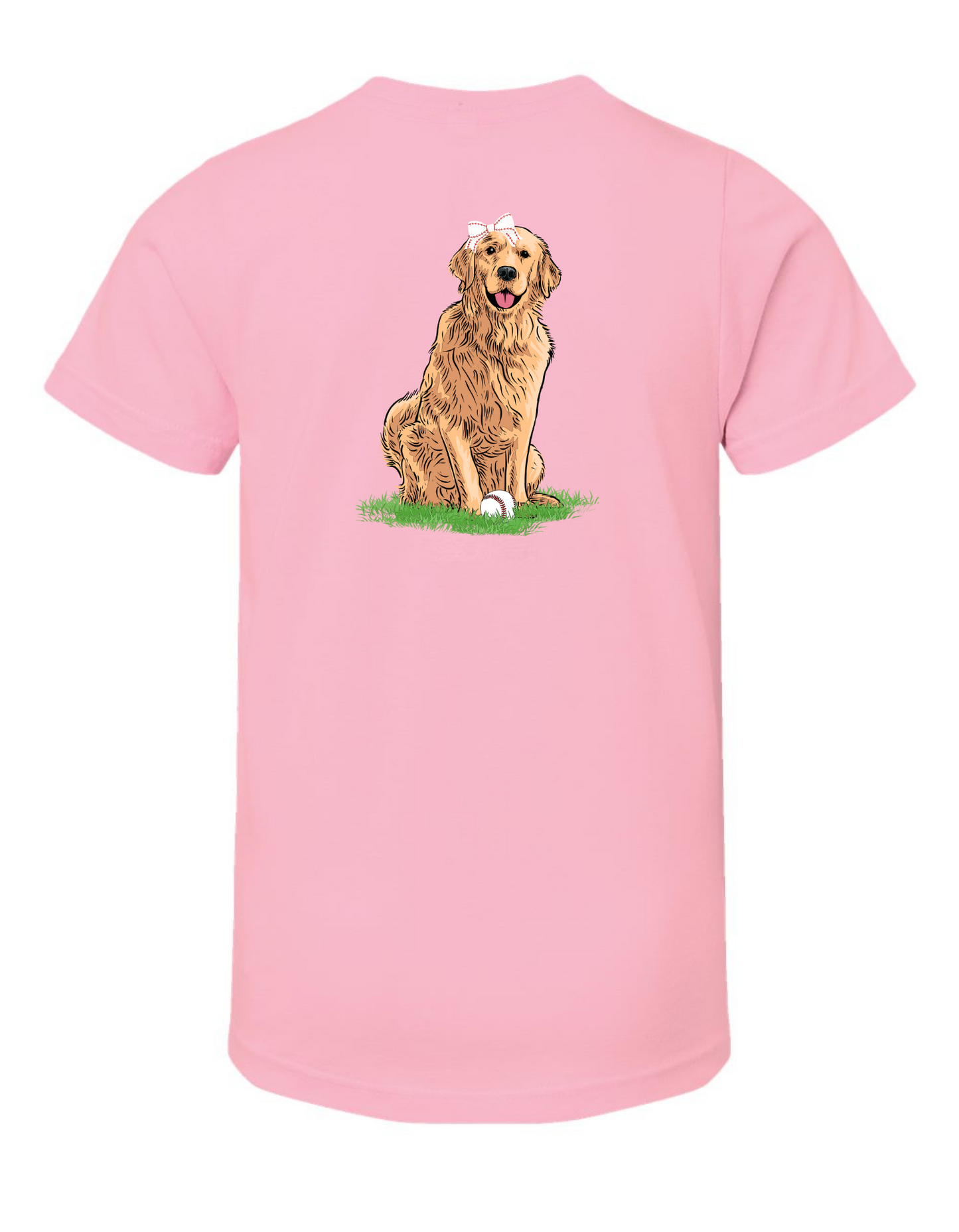 Baseball Dog with Bow Specialty Tee