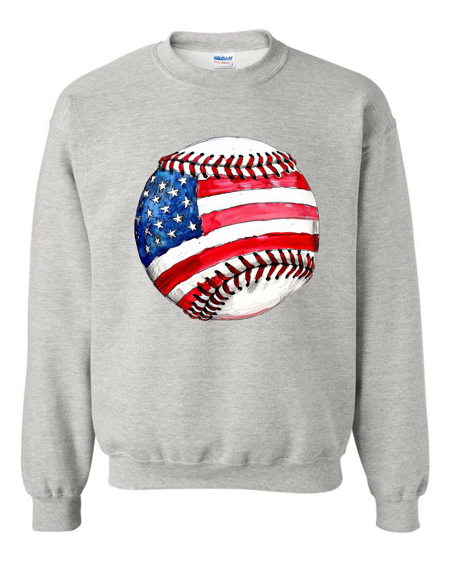 American Flag Baseball Sweatshirt