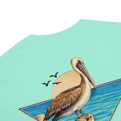 Jax and James Coastal Pelican Tee Chalky Mint Southern Lifestyle Apparel