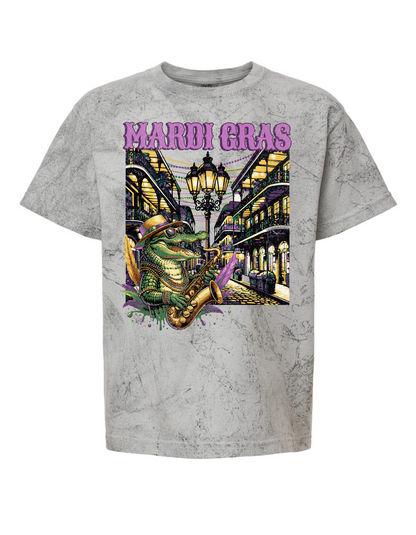 Mardi Gras Gator Comfort Color Tee