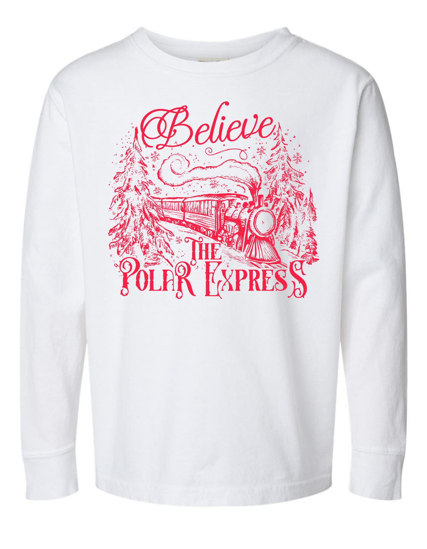 All Aboard the Polar Express Long Sleeve Comfort Color Tee