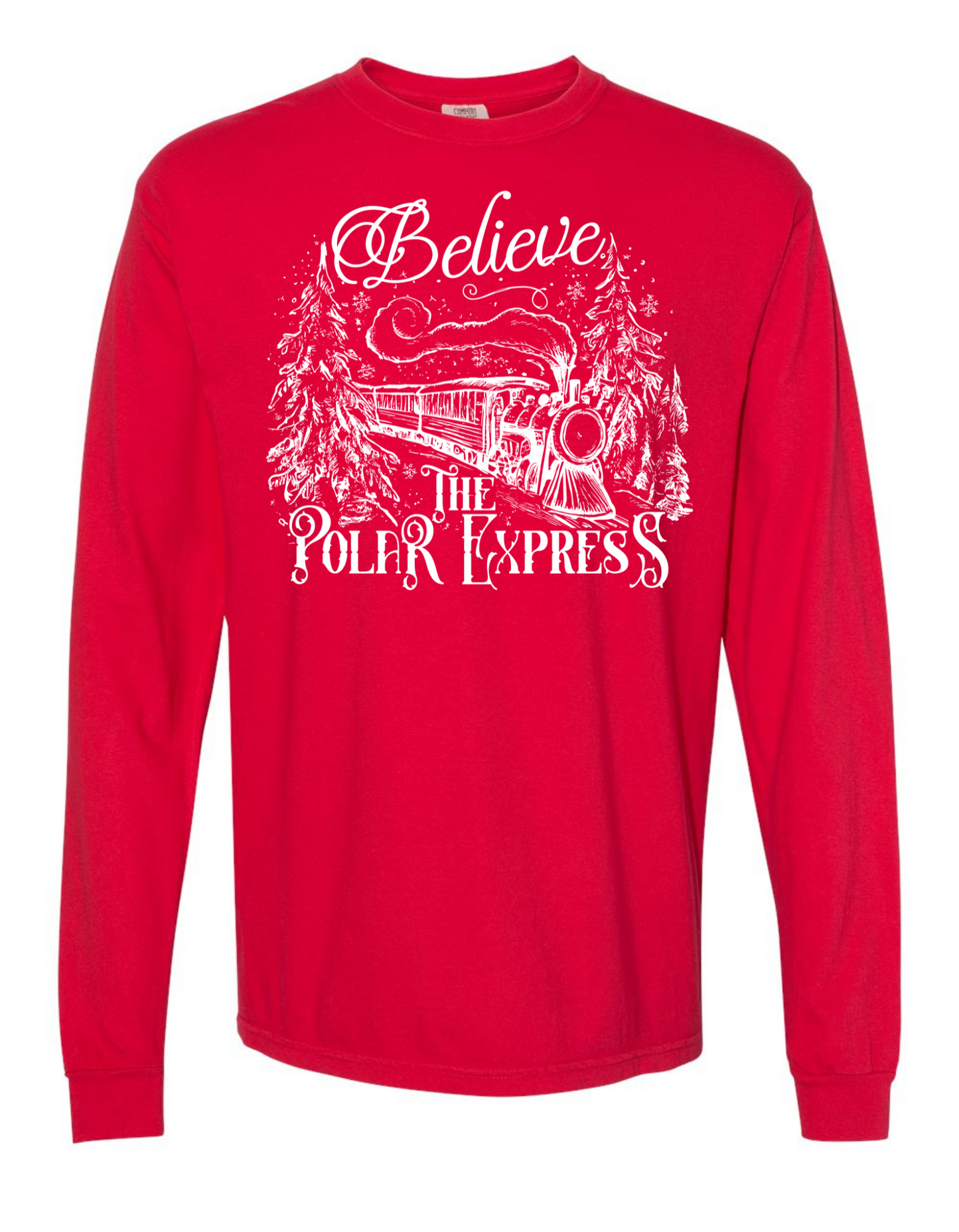 All Aboard the Polar Express Long Sleeve Comfort Color Tee