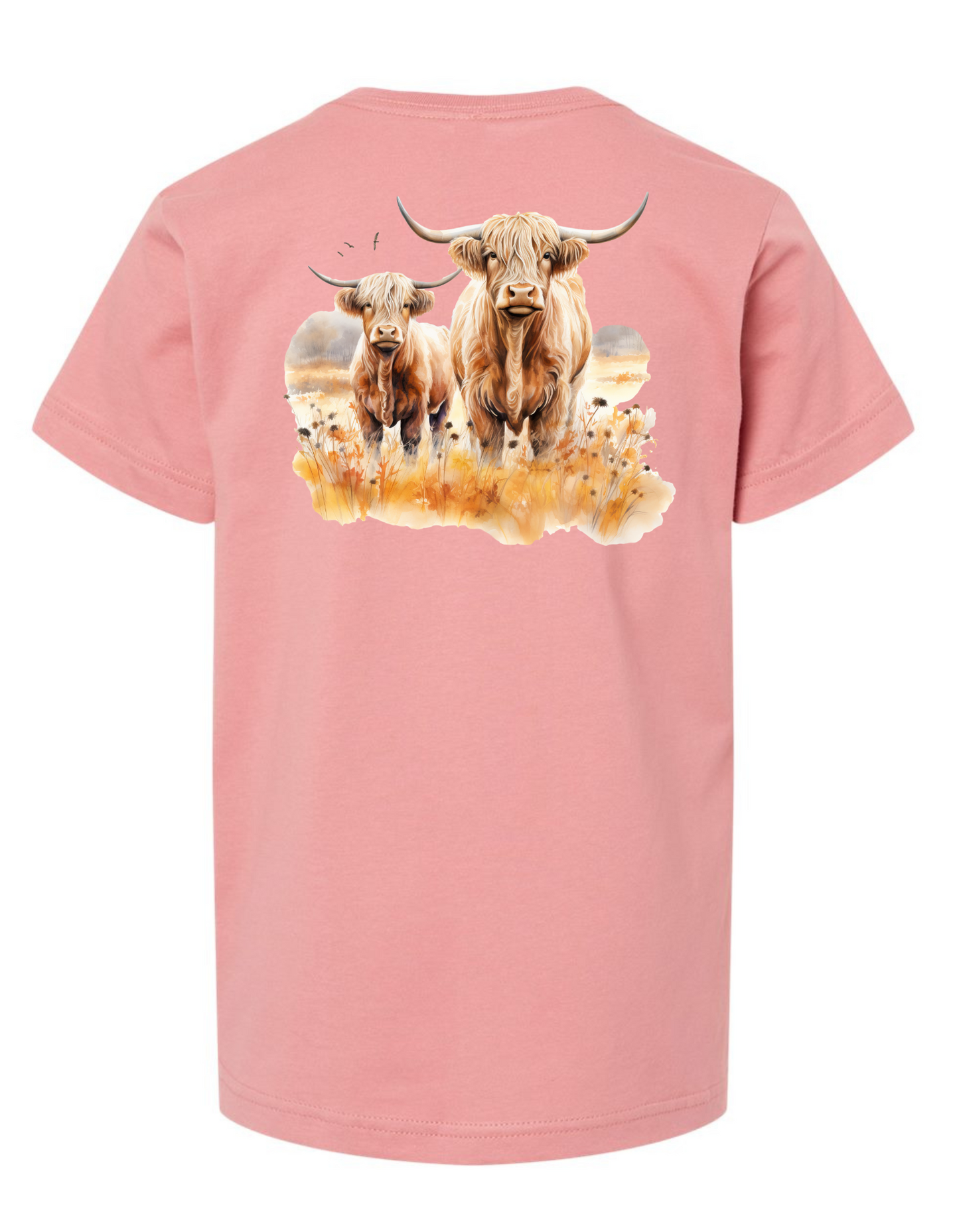 Watercolor Highland Cattle Specialty Tee