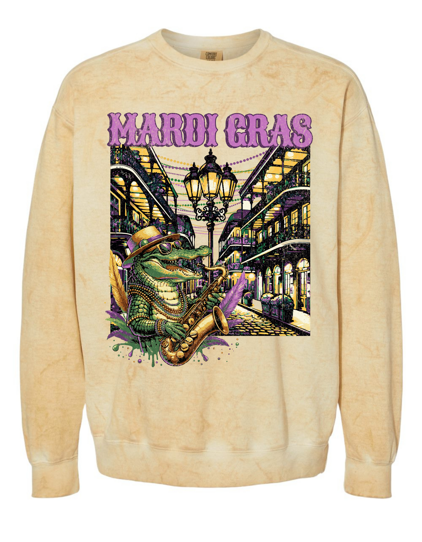 Mardi Gras Gator Sweatshirt