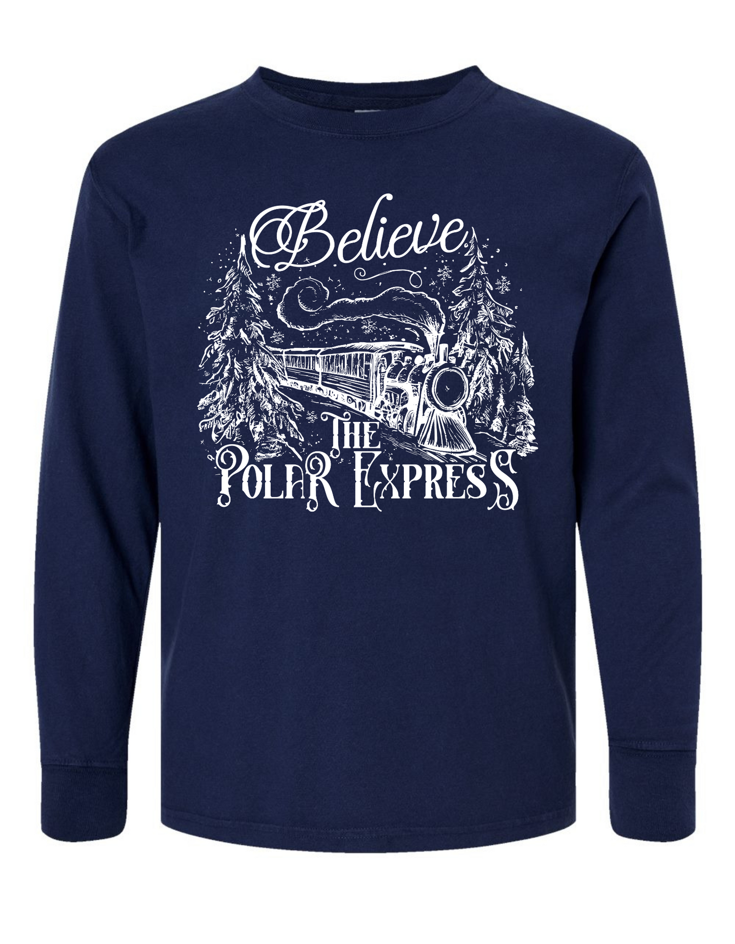 All Aboard the Polar Express Long Sleeve Comfort Color Tee