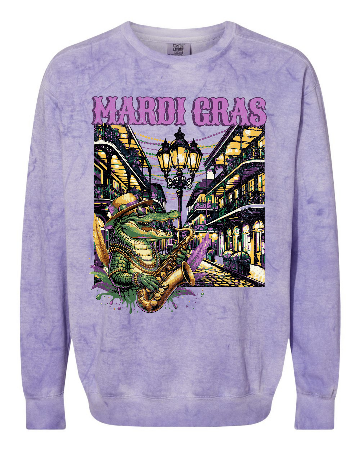 Mardi Gras Gator Sweatshirt